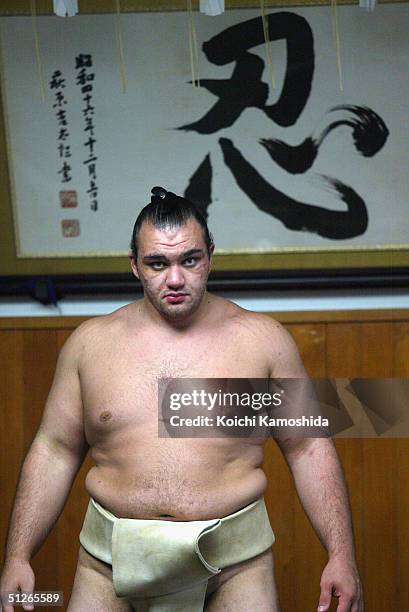 Sumo Russian Rapper Contestants Gather In Tokyo Ahead Of The Autumn Grand Sumo Tournament ...