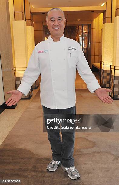 Chef Nobu Matsuhisa attends A Lunch Hosted By Nobu Matsuhisa And Jose Garces during 2016 Food Network & Cooking Channel South Beach Wine & Food...