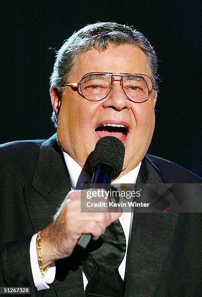 Comedian Jerry Lewis speaks at the 39th Annual Jerry Lewis MDA Labor Day Telethon on September 6, 2004 at CBS Television City, in Los Angeles,...