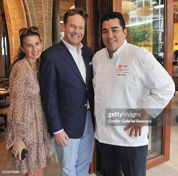 Chef Jose Garces attends A Lunch Hosted By Nobu Matsuhisa And Jose Garces during 2016 Food Network & Cooking Channel South Beach Wine & Food Festival...