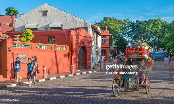 dutch square in malacca, malaysia - dutch square melaka stock pictures, royalty-free photos & images