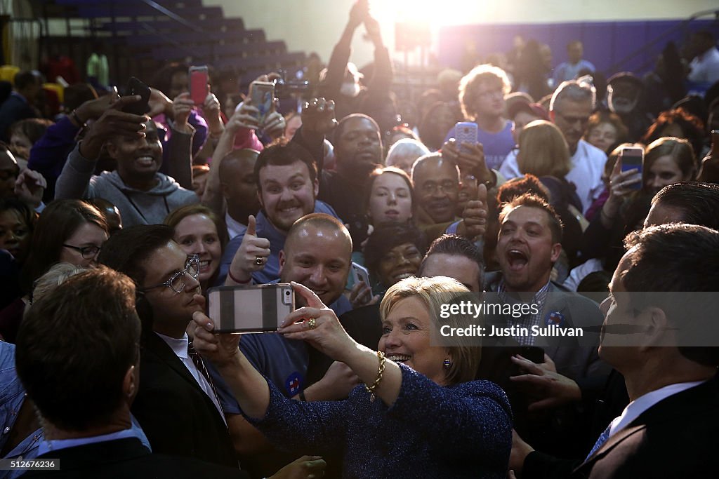 Hillary Clinton Attends Get Out The Vote Rally In Birmingham, Alabama
