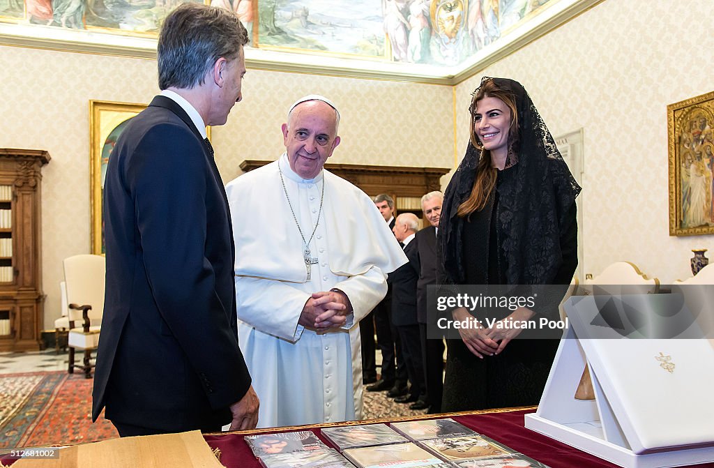 Pope Meets New President Of Argentina Mauricio Macri'
