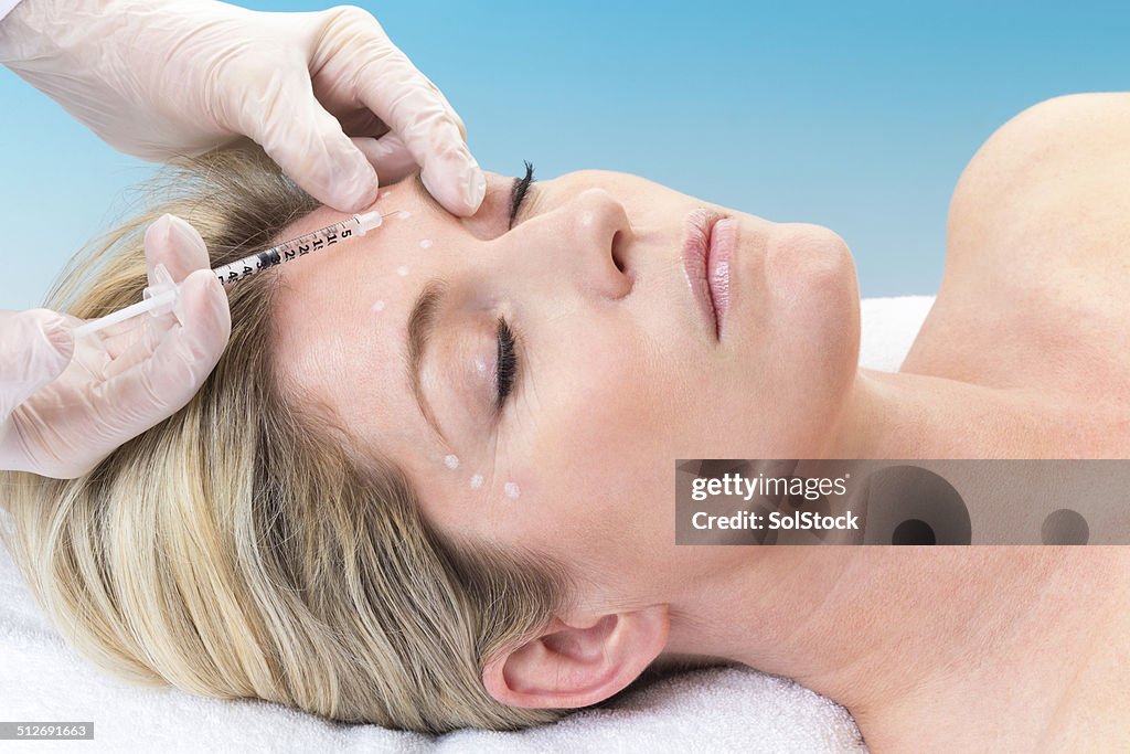 Woman Receiving Botox Injection