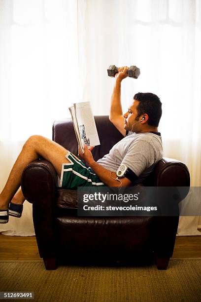 working out - couch potato stock pictures, royalty-free photos & images