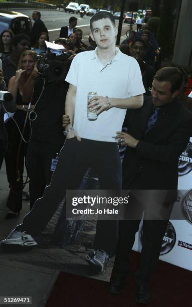 Cardboard cutout of The Streets arrives at the annual "Nationwide Mercury Music Prize" at the Grosvenor House on September 7, 2004 in London. Making...