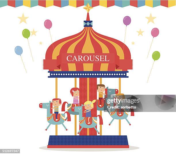 ilustrações, clipart, desenhos animados e ícones de carrossel - carousel