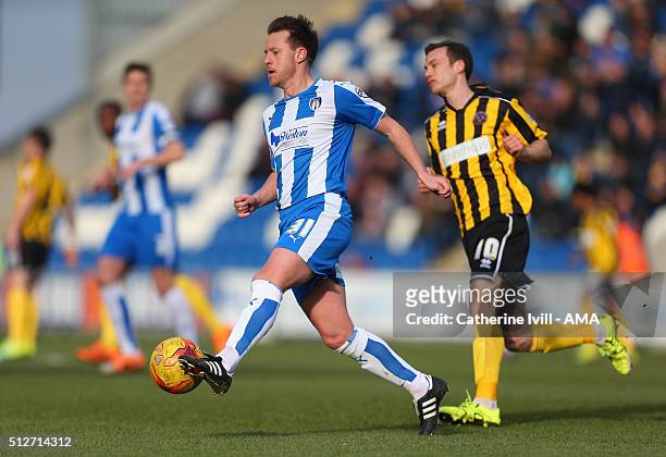 Nicky Shorey of Colchester United during the Sky Bet League One match between Colchester United and Shrewsbury Town at the Colchester Community...
