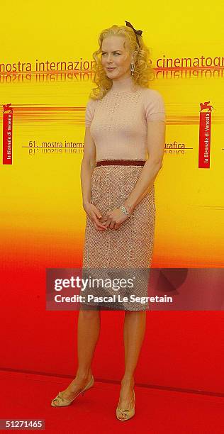 Actress Nicole Kidman attends the "Birth" Photocall at the 61st Venice Film Festival on September 8, 2004 in Venice, Italy.