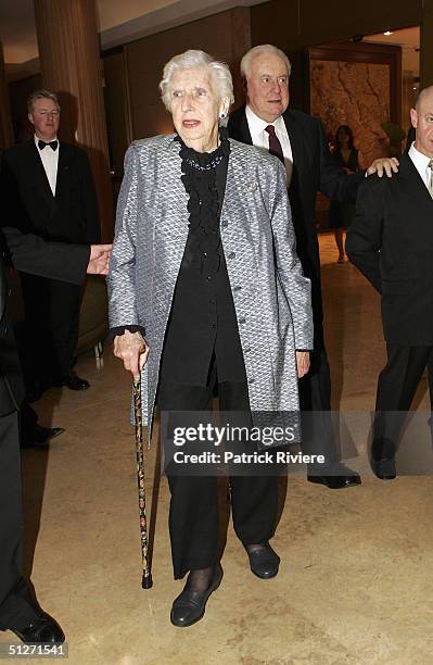 Margaret Whitlam arrives at the Sofitel Wentworth Gala Opening Night September 8, 2004 in Sydney, Australia.