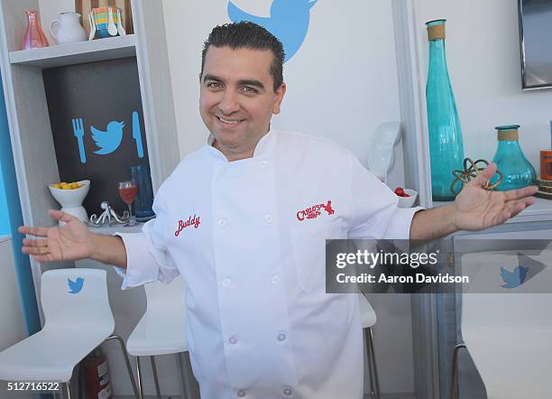 Chef Buddy Valastro attends a book signing with Twitter at Goya Foods Grand Tasting Village Featuring MasterCard Grand Tasting Tents & KitchenAid®...