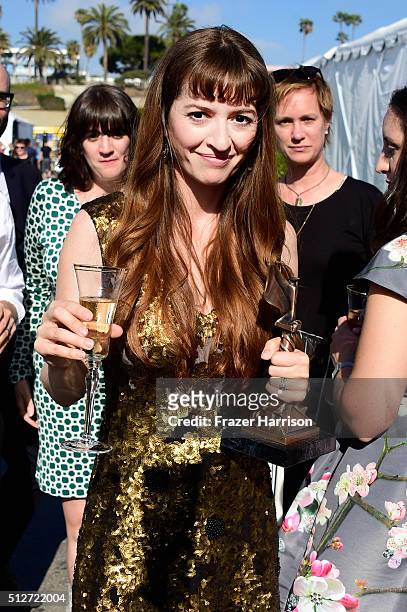 Director Marielle Heller, winner of the Best First Feature award for 'The Diary of a Teeenage Girl', attends the 2016 Film Independent Spirit Awards...