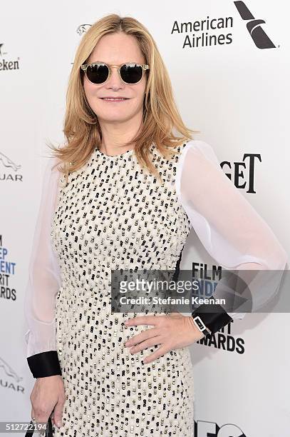 Actress Jennifer Jason Leigh attends the 2016 Film Independent Spirit Awards sponsored by Piaget on February 27, 2016 in Santa Monica, California.