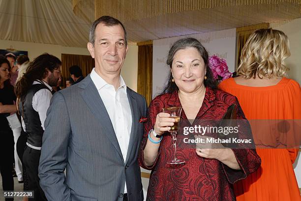 Piaget CEO Philippe Leopold-Metzger and actress Robin Bartlett attend the 2016 Film Independent Spirit Awards sponsored by Piaget on February 27,...