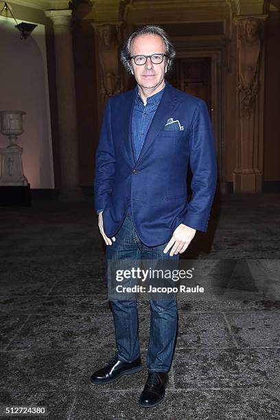 Andrea Della Valle attends Vogue Cocktail Party honoring photographer Mario Testino on February 27, 2016 in Milan, Italy.