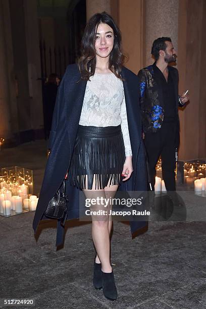 Valentina Scambia attends Vogue Cocktail Party honoring photographer Mario Testino on February 27, 2016 in Milan, Italy.