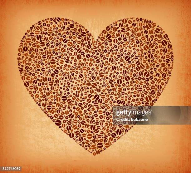 heart royalty free coffee bean pattern - coffee date stock illustrations