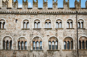 Facade of the Praetorian Palace in Trento, Italy.