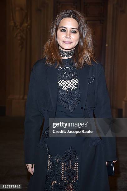 Christine Centenera attends Vogue Cocktail Party honoring photographer Mario Testino on February 27, 2016 in Milan, Italy.