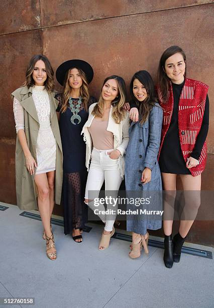 Tv Host and Front Roe blogger, Louise Roe, RockyBarnes blogger, Rocky Barnes, Life With Me blogger Marianna Hewitt, WendyÕs Lookbook blogger Wendy...