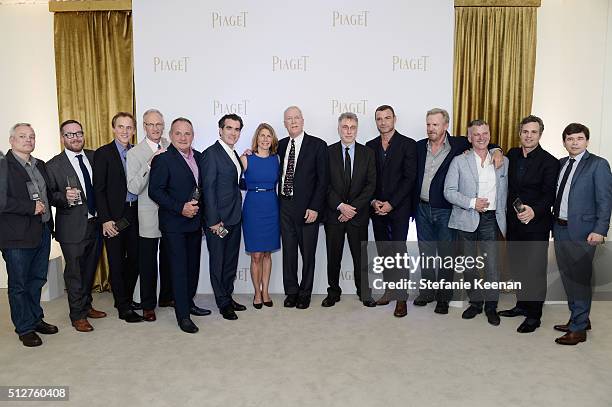 Casting director Paul Schnee, actors Michael Cyril Creighton, Neal Huff, abuse survivor Phil Saviano, actors Paul Guilfoyle, Brian d'Arcy James,...