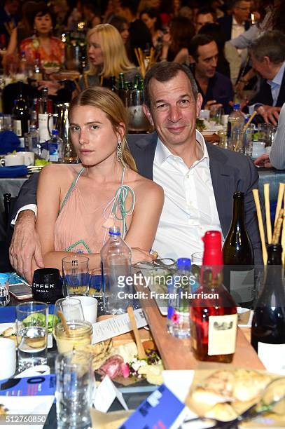 Model Dree Hemingway and Piaget CEO Philippe Leopold-Metzger attend the 2016 Film Independent Spirit Awards on February 27, 2016 in Santa Monica,...