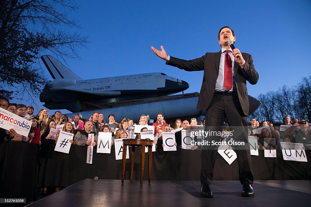 Marco Rubio Campaigns In Alabama Ahead Of Super Tuesday