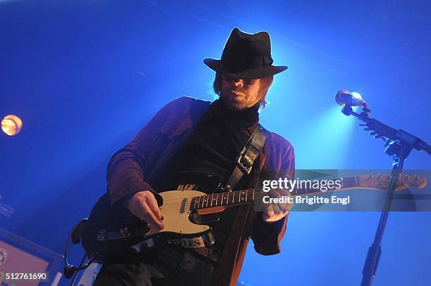 Lucas Crowther of The Rifles performs at The Roundhouse on February 27, 2016 in London, England.