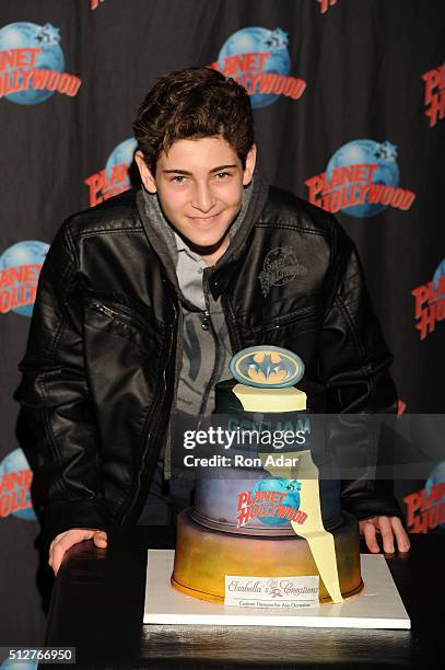 Actor David Mazouz visits Planet Hollywood Times Square at Planet Hollywood Times Square on February 27, 2016 in New York City.