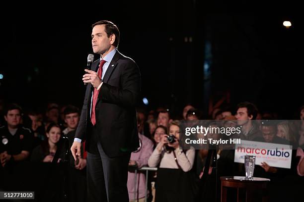 United States Senator Marco Rubio, R-Florida, campaigns for the Republican nomination for President of the United States at Marshall Space Flight...