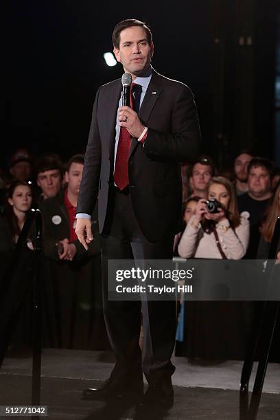 United States Senator Marco Rubio, R-Florida, campaigns for the Republican nomination for President of the United States at Marshall Space Flight...