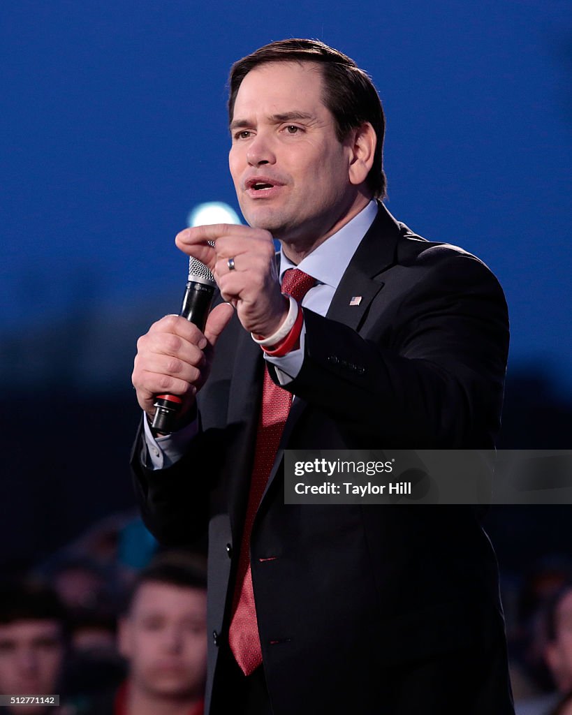 Republican Presidental Candidate Marco Rubio Rallies In Huntsville Ahead of Primary Election