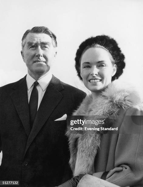 British pirate radio broadcaster Paddy Roy Bates and his wife Joan during legal action, which took his station, Radio Essex, a.k.a. BBMS , off the...