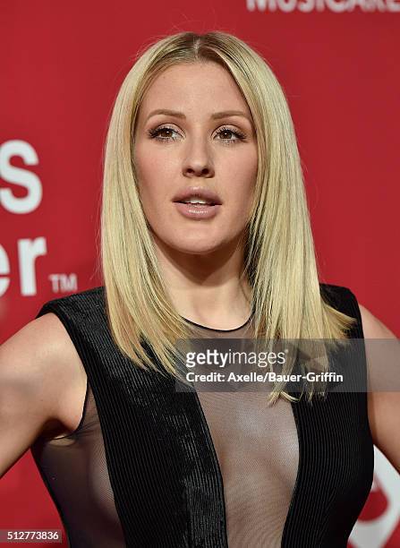 Singer Ellie Goulding arrives at the 2016 MusiCares Person of the Year honoring Lionel Richie at Los Angeles Convention Center on February 13, 2016...