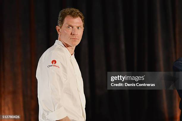 Chef Bobby Flay attends a Tribute Dinner Honoring Jonathan Waxman, Rob Sands and Richard Sands With Master Of Ceremonies Tom Colicchio Presented By...