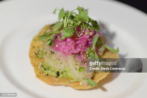 Food on display during a Tribute Dinner Honoring Jonathan Waxman, Rob Sands and Richard Sands With Master Of Ceremonies Tom Colicchio Presented By...