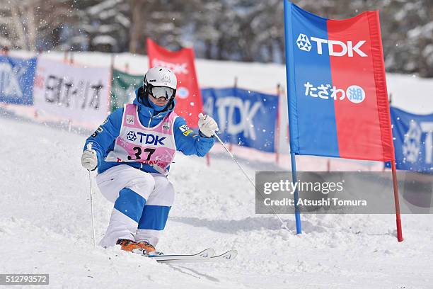 Bryon Wilson of the USA competes in Men's Dual Mogul during the FIS Freestyle Ski World Cup Tazawako In Akita supported by TDK at Tazawako Ski Resort...