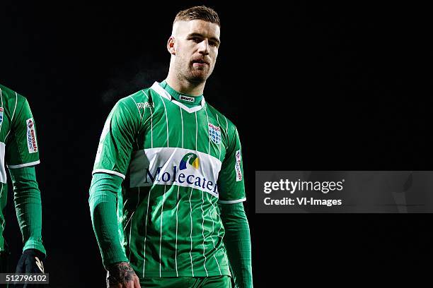 Lars Veldwijk of PEC Zwolle during the Dutch Eredivisie match between SC Cambuur Leeuwarden and PEC Zwolle at the Cambuur Stadium on February 27,...