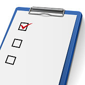 blank checklist clipboard