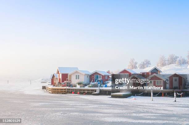 idyllic swedish coast - sverige vinter bildbanksfoton och bilder