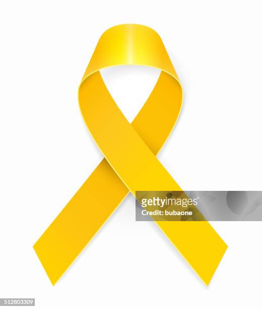 support our troops veteran's day yellow awareness ribbon - yellow ribbon stock illustrations