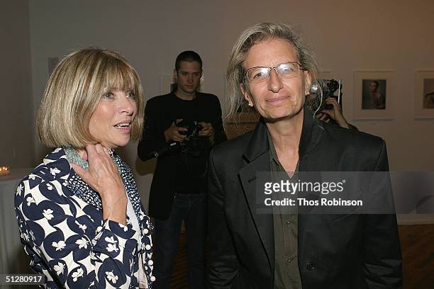 Photographer Annie Leibovitz and Vogue Magazine editor-in-chief Anna Wintour attend the Ann Taylor 50th Anniversary Celebration With Vogue during the...