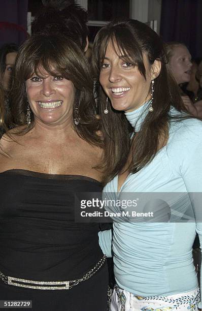 Barbara Dein and guest attend Sven-Goran Eriksson's ex-girlfriend Nancy Dell'Olio's belated birthday party at Morton's on September 9, 2004 in...