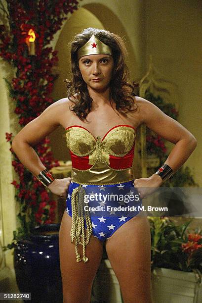 Olympic Vollyball Gold Medal winner Misty May made her acting debut as Wonder Woman during tapeing of the "Eve" television show on September 9, 2004...