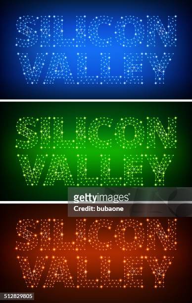 stockillustraties, clipart, cartoons en iconen met silvector computer icon valley on triangle circuit board color set - silicon valley