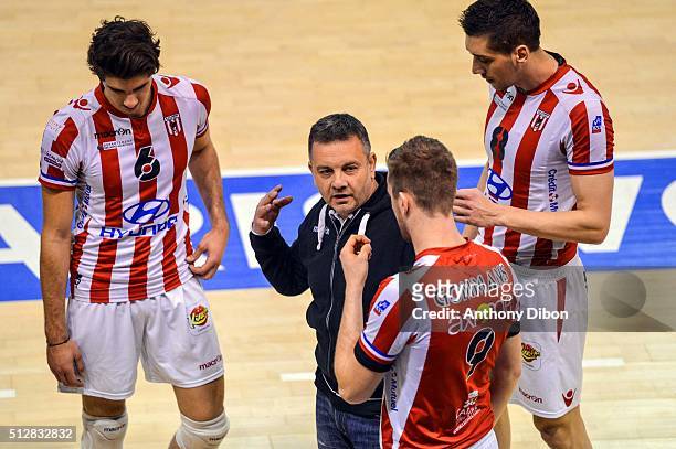 Igor Kolakovic of Cannes during the French Ligue A match between Paris Volley v Cannes at Salle Pierre Charpy on February 27, 2016 in Paris, France.