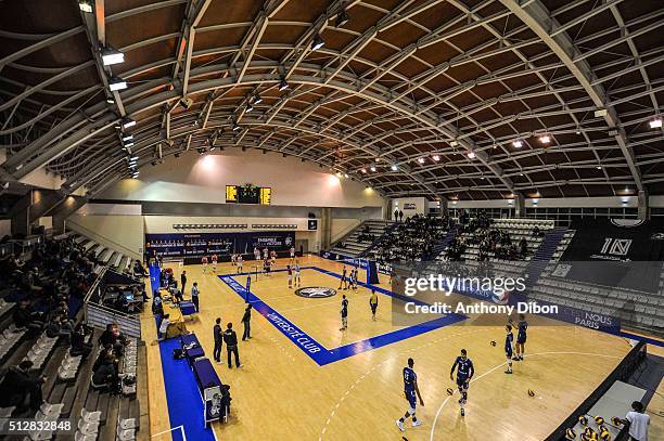 General view of Salle Pierre Charpy during the French Ligue A match between Paris Volley v Cannes at Salle Pierre Charpy on February 27, 2016 in...