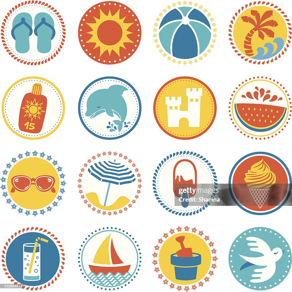 Summer Season - Circle Icons