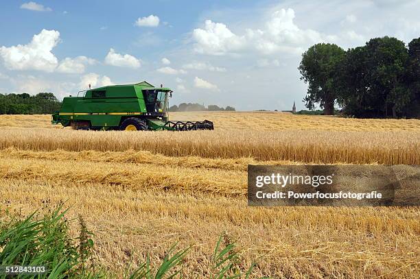 barley harvest - groningen stad stockfoto's en -beelden