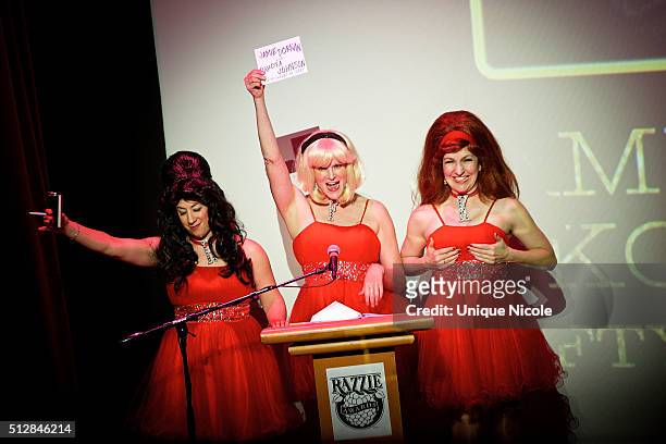 The Boobe« Sisters present award for worst onscren Duo at the 36th Annual Razzie Awards at Downtown Palace on February 27, 2016 in Los Angeles,...